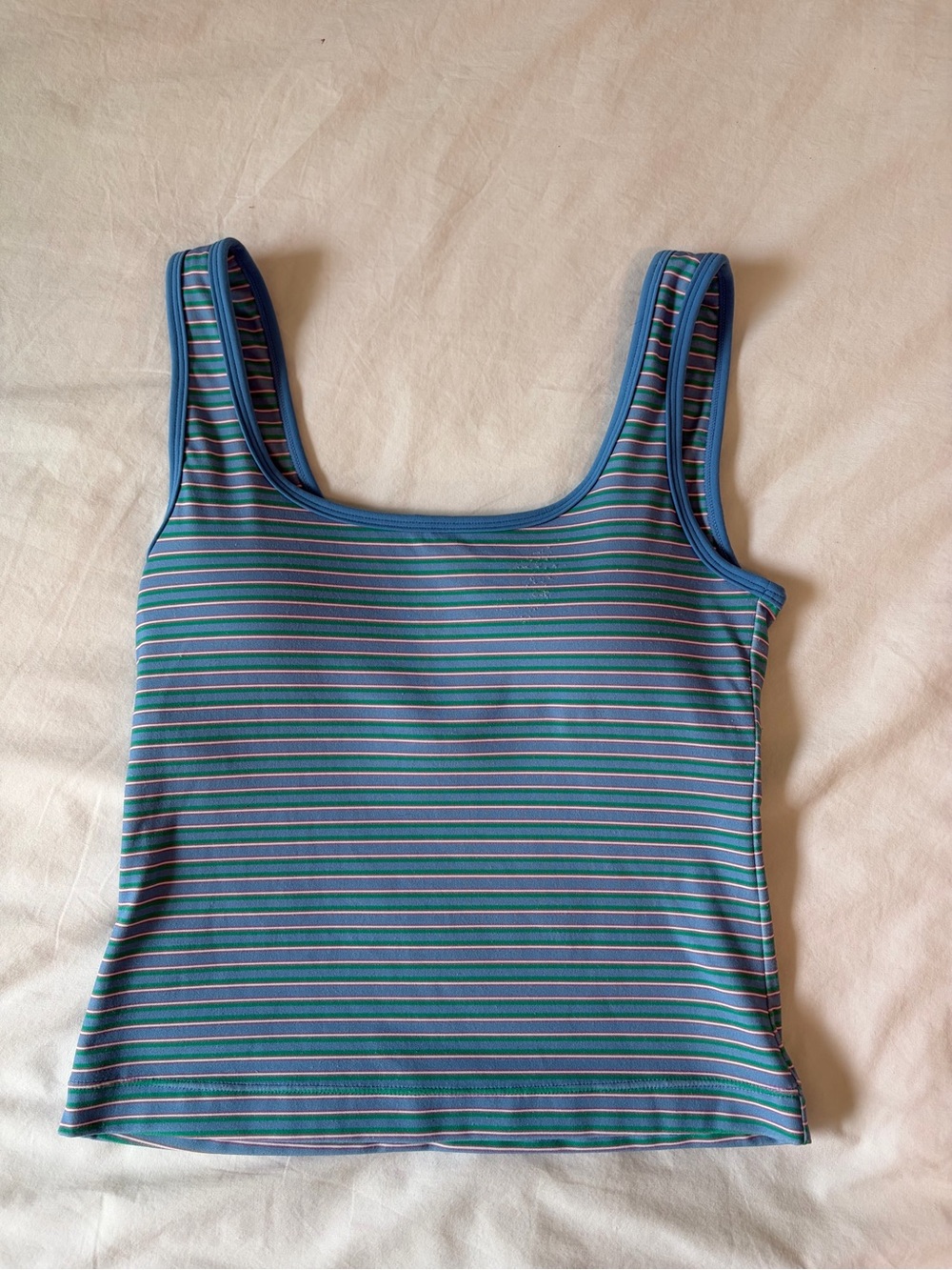 Vitality microstripe crop tank
